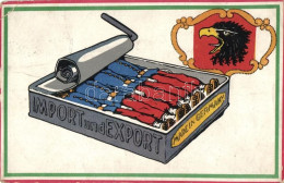 * T4 WWI Military Propaganda, Made In Germany, Import Und Export (wet Damage) - Zonder Classificatie