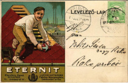 T2/T3 1911 Eternit-Pala. Hatschek Lajos Eternit-Művek Reklámlapja / Hungarian Roof Tile Advertisement Card Of Ludvik Hat - Ohne Zuordnung