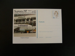 Entier Postal Stationery Card Aviation Lufthansa Naposta 1997 - Privatpostkarten - Ungebraucht