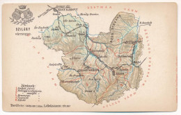 ** T2/T3 Szilágy Vármegye Térképe. Kiadja Károlyi Gy. / Map Of Salaj County (EK) - Non Classés