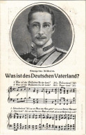 ** T2/T3 Kronprinz Wilhelm. Was Ist Des Deutschen Vaterland? Musikpostkarte No. 24. Em. Gerő Budapest (EK) - Zonder Classificatie