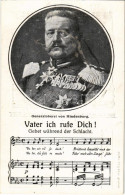 ** T1/T2 Generaloberst Von Hindenburg. Vater Ich Rufe Dich! Musikpostkarte No. 23. Em. Gerő Budapest - Unclassified