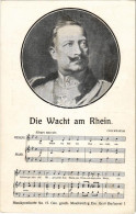 ** T2/T3 Wilhelm II. Die Wacht Am Rhein. Musikpostkarte No. 17. Em. Gerő Budapest (EK) - Ohne Zuordnung