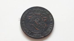 BELGIQUE LEOPOLD PREMIER 2 CENTIMES 1858 COTES : 5€-15€-50€-125€ - 2 Centimes