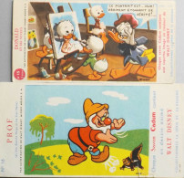 2 BUVARDS - Savon Cadum - BD BANDE DESSINÉE WALT-DISNEY - Prof Et Donald Et Ses Neveux - BE - Limpieza