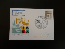 Lettre Premier Vol First Flight Cover Budapest Nurnberg Airbus A319 Lufthansa 1999 - Cartas & Documentos