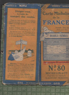 Cate Michelin N°80 Rodez , Nimes  Cote 2725.38  (M6354) - Cartes Routières