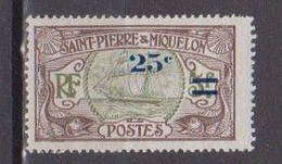 SAINT PIERRE ET MIQUELON          N°  YVERT 120  NEUF AVEC CHARNIERES      ( CHARN   02/ 53 ) - Nuevos