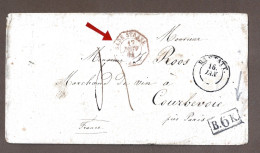 !!! MARQUE D'ENTRÉE BADE PAR STRASBOURG, 16 JANVIER 1864 - Entry Postmarks