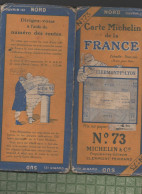 Cate Michelin N°73 Clermont Lyon  Cote 2655.26 (M6360) - Strassenkarten