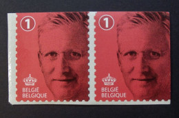 België - Belgique - 2015 - OPB/COB  N° 4490a  - (2 Values ) Koning Filip - Rood - 1 - Postfris - MNH - Neufs