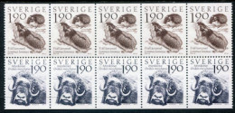 SWEDEN 1984 Mountain  Fauna 1.90 Kr. Booklet Pane MNH / **.  Michel 1272-73 - Neufs