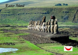 Rapa Nui UNESCO Easter Island Ahu Tongariki Mohais New Postcard - Rapa Nui