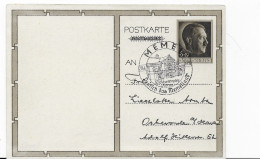 Entier Postal Adolf Hitler Deutsches Reich Obliteration Memel - Guerre 1939-45