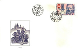 FDC 151 Czech Republic F. Krizik 1997 Electric Car - Electricidad