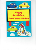 Grande Carte Anniversaire Illustration Roger La Borde ODD DOG OUT Chien Teckel Voiture Bicyclette Jeu POP SLOT 3D GIFT - Geburtstag