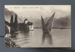 CPA - Suisse - Chillon Et La Dent Du Midi - Bateau à Voile - Non Circulée - Veytaux