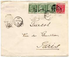 GIBRALTAR - LETTRE DE GIBRALTAR POUR PARIS, 1894 - Gibraltar
