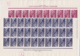 1940 BULGARISCHE WIRTSCHAFT - BULGARIAN ECONOMY(50st.) Mi 418/19 -MNH 2 Sheet 3x10 +milesime  BULGARIA / BULGARIE - Neufs