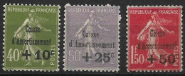 France N°275/77* Caisse D'amortissement. Très Bon Centrage. Cote 390€. - 1927-31 Sinking Fund