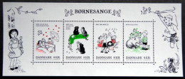 Denmark 2016   Children's Songs 4v M/S Children Kids Cats Stamps  Minr.1884-87   Block 64  MNH  (**)   ( Lot   Mappe) - Ongebruikt