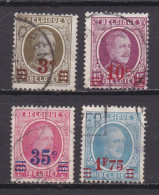 BELGIUM, 1927, Used Stamp(s), Albert I, Plus Surcharges, MI 223-226,  Scan 10291, Complete - 1921-1925 Petit Montenez