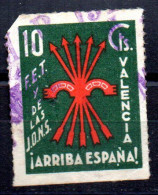 Viñeta De Valencia Arriba España - Spanish Civil War Labels