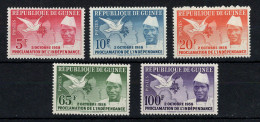 Guinée - YV 3 à 7 N** MNH Luxe, Indépendance - Guinée (1958-...)