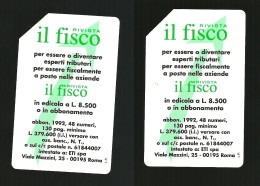 184 - 185 Golden - Il Fisco Da Lire 5.000 E 10.000 Tipo Verde Sip - Öff. Werbe-TK
