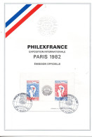 1982 PHILEXFRANCE EXPOSITION TMBRES TIMBRE DOCUMENT PHILATELIQUE - Expositions Philatéliques