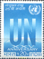 325848 MNH INDIA 1970 25 ANIVERSARIO DE NACIONES UNIDAS - Ungebraucht