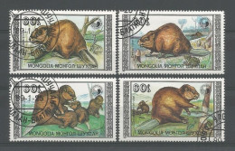 Mongolia 1989 Beaver  Y.T. 1632/1635  (0) - Mongolie
