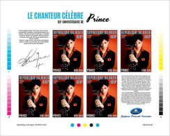 Niger 2023, Music, Prince, 6val In BF IMPERFORATED - Chanteurs