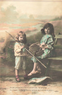 FÊTES - VŒUX - Poisson D'avril - Deux Petites Filles - Fantaisie - Carte Postale Ancienne - 1° Aprile (pesce Di Aprile)