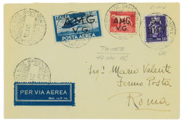 P2645 - ITALIA AMGVG , LETTERA SOVRAFFRANCATA CON IL RARO SASS. 11 D SU BUSTA 10.1.1946 - Poststempel