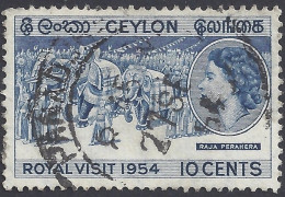 CEYLON 1954 - Yvert 291° - Visita Regina | - Sri Lanka (Ceylan) (1948-...)