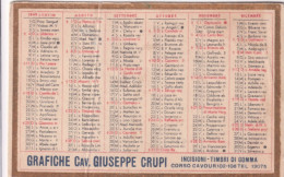 Calendarietto - Incisioni - Grafiche - Cav.giuseppe Cruppi - Anno 1948 - Petit Format : 1941-60