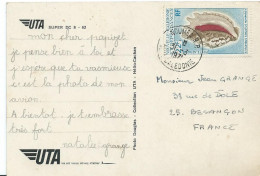 CARTE POSTALE 1971 AVEC TIMBRE A 22 FR COQUILLAGE - Covers & Documents