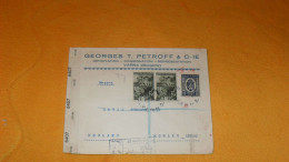 ENVELOPPE ANCIENNE DE 1945../ GEORGES T. PETROFF & CIE IMPORTATION...VARNA BULGARIE OPENED BY EXA..CACHETS + TIMBRES X3 - Covers & Documents