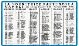 Calendarietto - La Fornitrice Partenopea - Napoli - Anno 1941 - Petit Format : 1941-60
