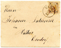 LIECHSTENSTEIN - AUTRICHE 3 HELLER SUR LETTRE DE VADUZ POUR VADUZ, 1902 - Briefe U. Dokumente