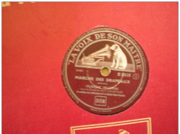 DISQUE LA VOIX DE SON MAITRE VINYLE 78T - MUSIQUE MILITAIRE DE M.COURTADE - MARCHE DES DRAPEAUX - PARIS BELFORT - 78 Rpm - Schellackplatten