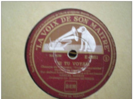 DISQUE LA VOIX DE SON MAITRE VINYLE 78T - CHANSONS DE L'OPERETTE VIOLETTES IMPERIALES INTERPRETE PAR MARCEL MERKES - 78 Rpm - Gramophone Records