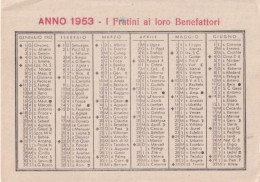 Calendarietto - Pax Et Bonum - Basilica Di S.giuseppe Da Copertino - Osimo - Ancona - Anno 1953 - Petit Format : 1941-60