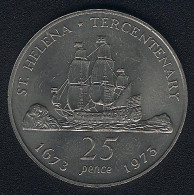 St. Helena, 25 Pence 1973, UNC - Saint Helena Island