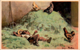 Georges Redon Série 1939 N°3 La Pause Poule Chicken Imp. Déchaux à Paris En TB.Etat - Redon