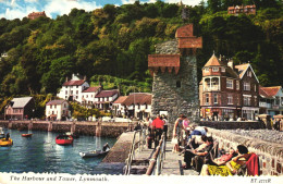 LYNMOUTH, ARCHITECTURE, PORT, BOATS, TOWER, HARBOUR, ENGLAND, UNITED KINGDOM, POSTCARD - Lynmouth & Lynton