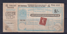 GREAT BRITAIN - 1957 (George VI) 8 Shillings And 2 Pence Postal Order - Cheques & Traveler's Cheques