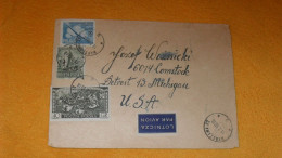 ENVELOPPE ANCIENNE DE 1955.../ CACHETS WARSZAWA 32 ...POLOGNE POUR USA + TIMBRES X3 - Cartas & Documentos