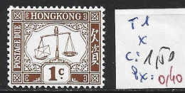 HONG KONG TAXE 1 * Côte 1.50 € - Strafport